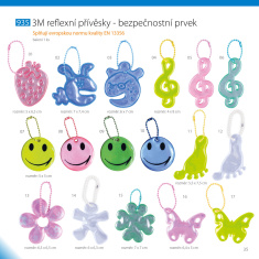 Reflexný pripínací odznak - smajlík zelený Reflexný pripínací odznak - smajlík zelený